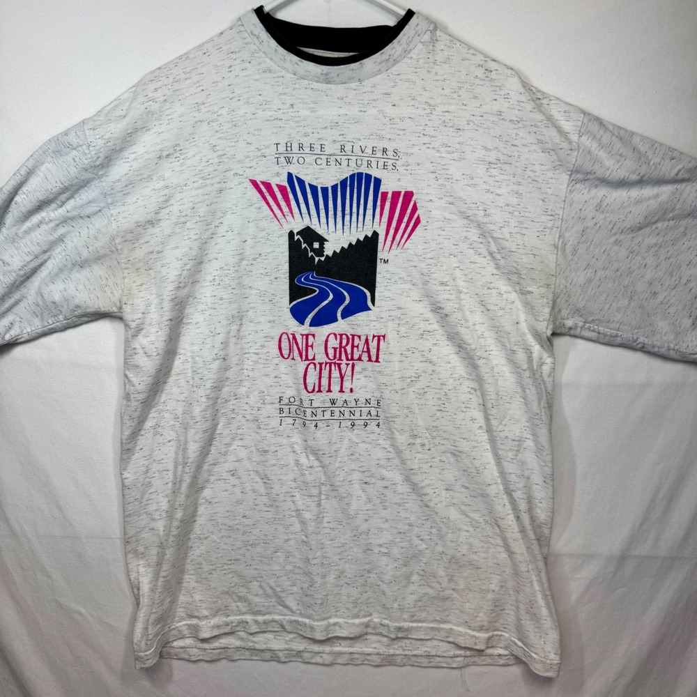 Vintage 1994 Belton‎ Fort Wayne Indiana Bicentennial Graphic Tee Sz XL